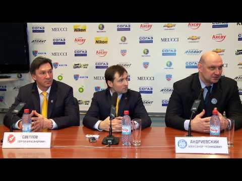 Пресс-конференция ХК "Атлант" - ХК "Динамо" (Минск)