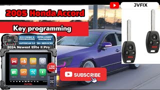 How to program ignition key on a 2005 honda accord "key chip" with autel elite