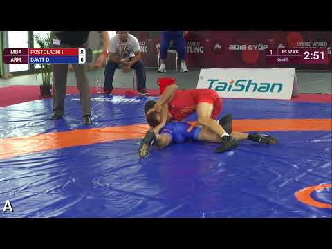 Qual. FS - 52 kg: I. POSTOLACHI (MDA) v. D. DAVIT (ARM)
