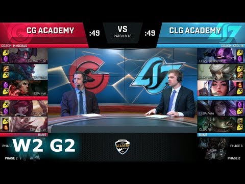 Clutch Gaming Academy vs CLG Academy | Week 2 NA Academy League Summer 2018 | CGA vs CLGA
