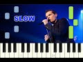 SLOW piano tutorial "LE DINER" Bénabar, 2005, avec partition gratuite (pdf)