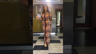 Stunning Ankara Long Dress Embrodery with Lace #zamakalefashion #afrifashion #ankaragown #fashion