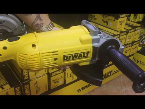 Elektrinis kampinis šlifuoklis DeWalt DWE490, 2000W (230 mm) video