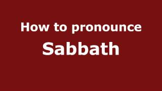 How to pronounce Sabbath