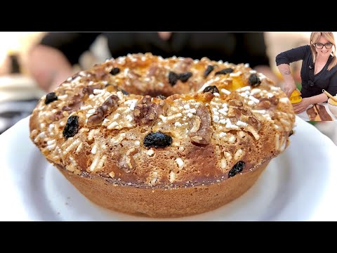 CIAMBELLONE allo YOGURT NOCI e UVETTA senza BURRO senza OLIO sofficissimo 