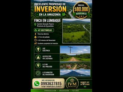 💎 Una joya productiva en el corazón de Sucumbíos. #ecuador #sucumbios #viral #bienesraices #invertir
