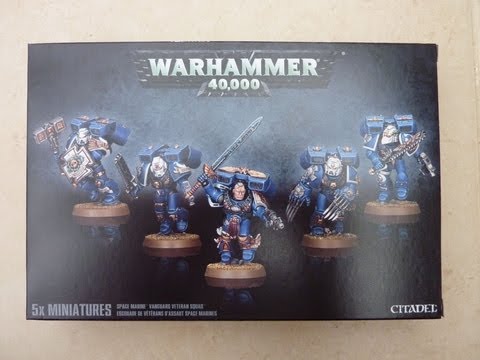 Space Marine Vanguard Veteran Squad unboxing and review (WH40K)