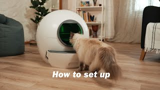 How to Set up Els Pet Self-cleaning Cat Litter Box
