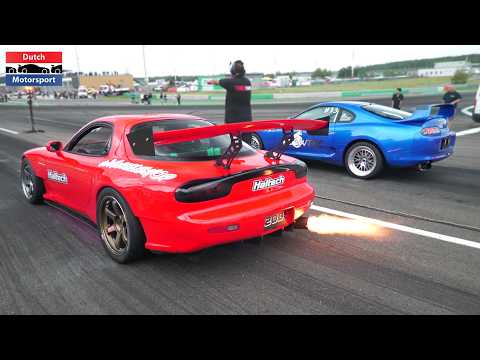 Thumbnail for Best of Modified Cars Drag Racing! - 1400HP Skyline GTR, 1250HP C63S 4-Matic, RX-7 3-Rotor Turbo,... by Tdi, Jeep Grand Cherokee, Nissan GT-R, Toyota, Toyota Aristo, TechArt, rx7, SEAT, Honda CR-X, Porsche, Mazda, video, Jeep, Car, Nissan, vide, Toyota Supra, Honda Civic