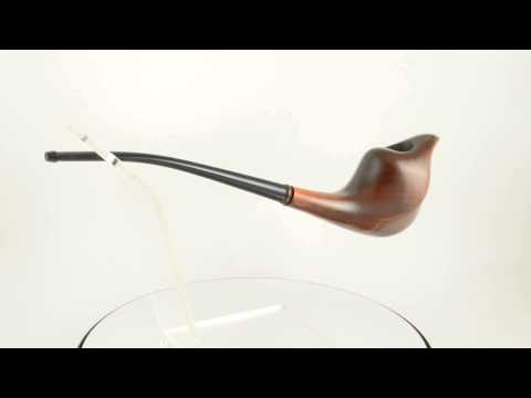7,7" (19,5cm) 'Cobra' Tobacco wooden smoking pipe for 9mm filter.