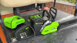 Overview Greenworks 80V Cordless Chainsaw