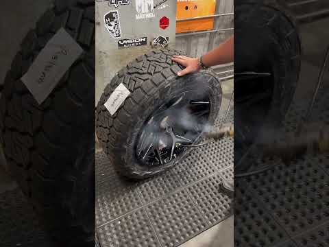 Blasting a set of 22x10 4Play 4P06 Brushed Black Finish