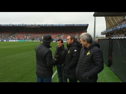 Les joueurs de l'US Saint-Malo découvrent le Roudourou