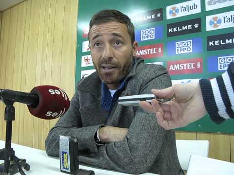 Alcoyano. Óscar Cano tras el Elche B 2-1 Alcoyano. 15/2/15