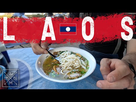 Lao Street Food in Vientiane! 🇱🇦 | Amazing Laotian Noodles!! | Laos Travel Vlog