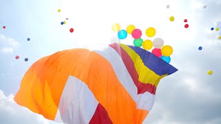 Lễ thượng kỳ lá cờ Phật giáo lớn nhất thế giới ở Học viện PGVN tại TP.HCM