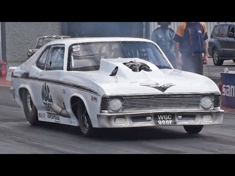 Yenko Nova Twin Turbo Pro Mod Test Pass at Santa Pod Raceway