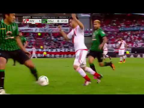 Caño de Pity Martínez a Emanuel Dening  ESPN 18/09/2016