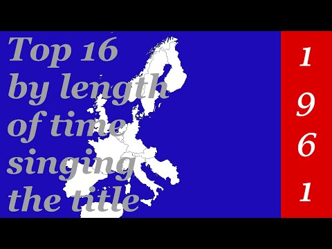 Eurovision 1961 - Top 16 by length of time singing the title