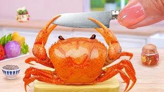 🦀 So Yummy Miniature Singapore Chilli Crab with Spicy Sauce 🔥 Cooking Crab Tina Mini Cooking