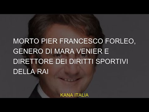 È  Pier Francesco Forleo, genero di Mara Venier e direttore dei diritti sportivi della Rai