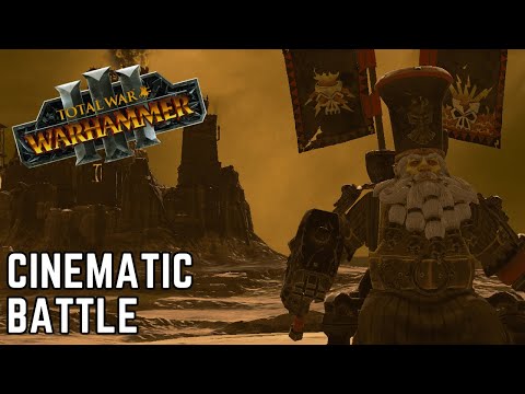 Chaos Dwarfs VS Greenskins - Cinematic Battle (Total War: WARHAMMER)