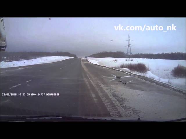 ВИДЕО: В Татарстане фура улетела в кювет