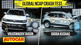 Global NCAP Volkswagen Taigun & Skoda Kushaq crash test rating OUT! | Autocar India