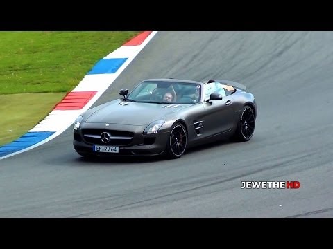 Mercedes-Benz SLS AMG Roadster w/ BRABUS Exhaust! LOUD Sounds On Track!