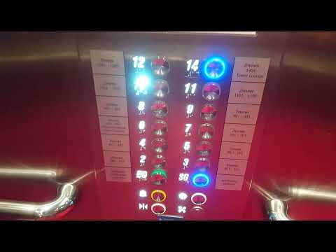 Otis Gen2 Lumina Hochhaus Aufzug (Otis Gen2 Lumina in a high building) @Hotel Pannonia Tower****