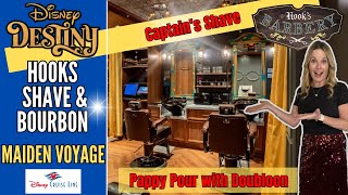 Disney Cruise Line DESTINY | Hooks Barbery & Bar Tour | Elemis Shave | Pappy Van Winkle | Coin | Spa