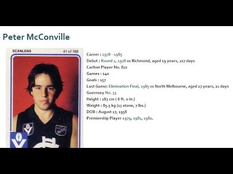 Peter McConville 1980 - Carlton Football Club Past Player