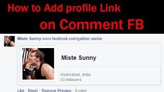 How to add Profile link on Comment in Facebook