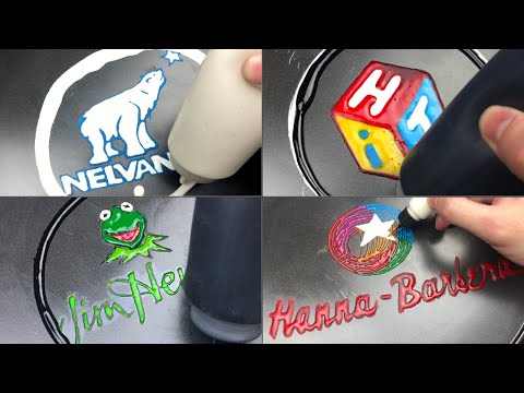 Entertainment Brand Logos Pancake Art - Nelvana, HIT, Jim Henson, Hanna Barbera