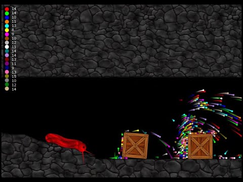 Escape from the Real Worm | Survival Race | Algodoo Marble Race