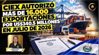 CIEX autorizó más de 16,000 exportaciones por US$340.5 millones en julio de 2026