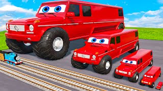 Big & Small Long Red Vizor VS Train Thomas | BeamNG.drive