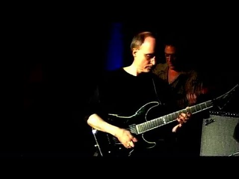 Guitarist Bruce Arnold at NAMM with Stu Hamm on Bass and Danny Gottlieb on drums.