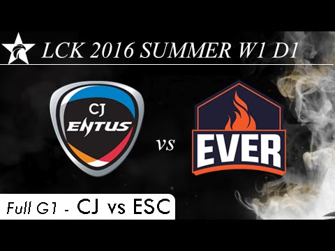 CJ vs ESC - Game 1 Highlights - W1 D1 M2 LCK Summer 2016 - CJ Entus vs ESC Ever