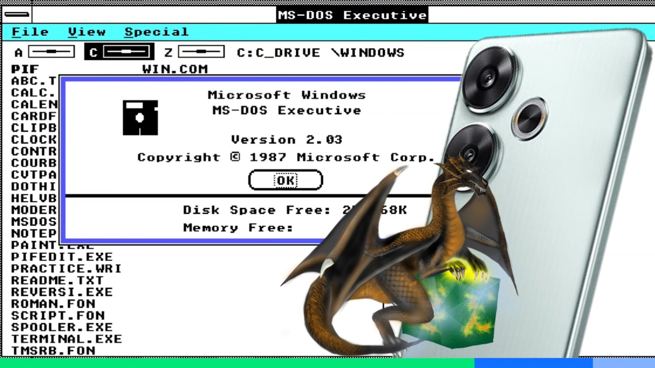 Run Windows 2.03 on Android phones with Magic Dosbox Lite