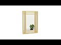 Miroir en bois de pin fixation murale Marron - Bois manufacturé - Verre - 50 x 70 x 2 cm