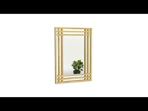 Miroir en bois de pin fixation murale Marron - Bois manufacturé - Verre - 50 x 70 x 2 cm