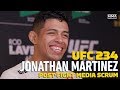 UFC 234's Jonathan Martinez After Wuliji Buren Win: 'Now I Feel Like I Belong In The UFC'