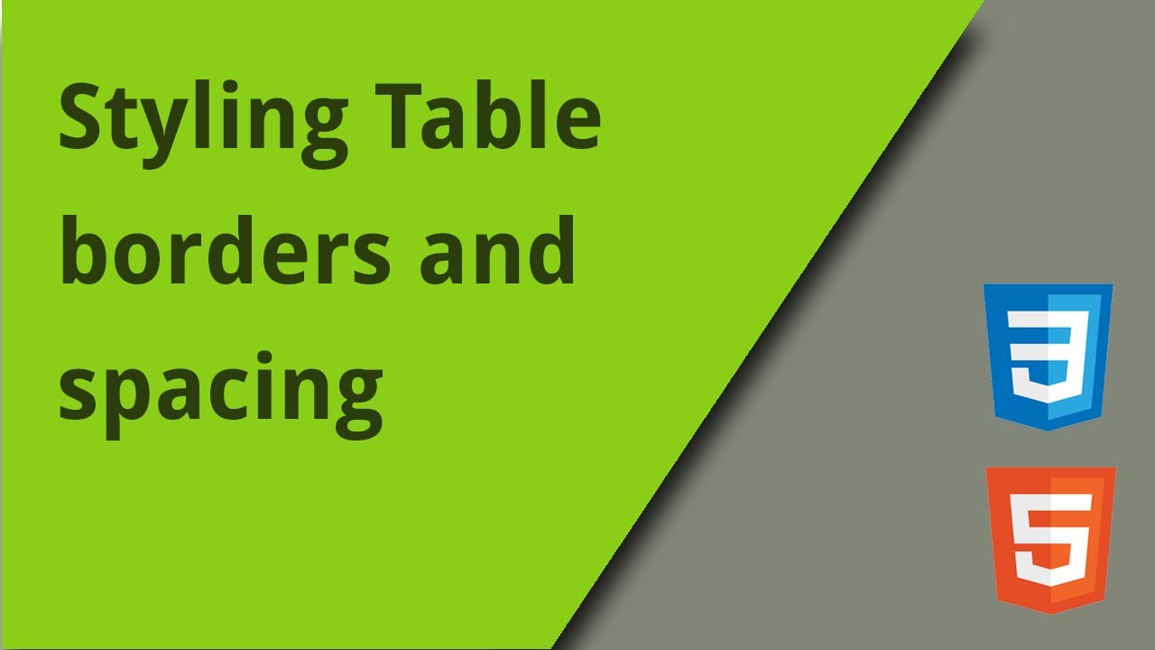 Border Collapsing and Spacing with CSS