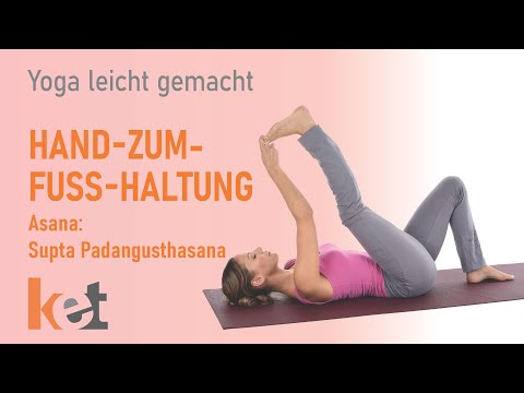 Yoga│Asana│Hand-zum-Fuss-Haltung│Supta Padangusthasana