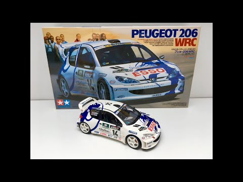 Tamiya Peugeot 206 WRC 1/24 building time lapse