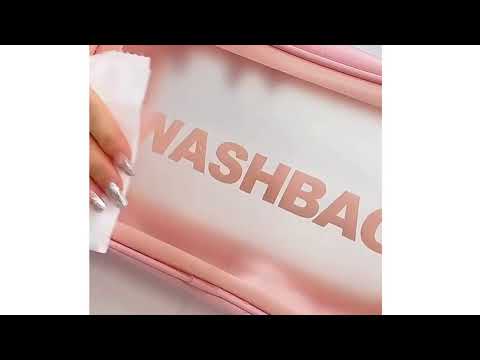 Handcuffs large capacity pvc clear cosmetic bags transparent...