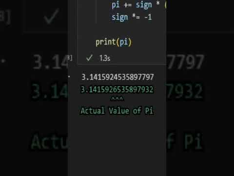 How To Calculate Pi Using Python Shorts Coding Python Math Tutorial Pythontutorial