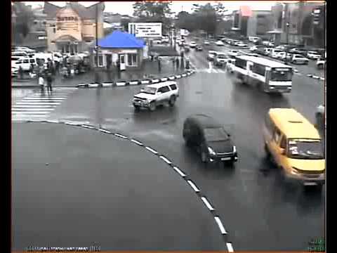 Accidental Car Crash on Crossroad