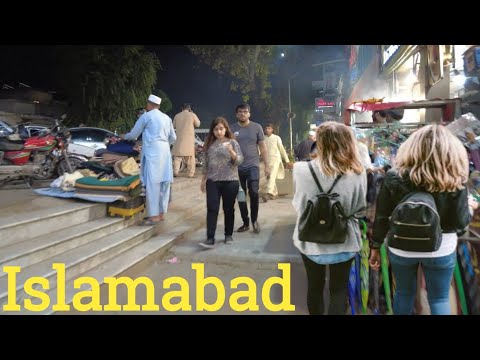 🇵🇰Pakistan Islamabad night walking tour 4k 2023